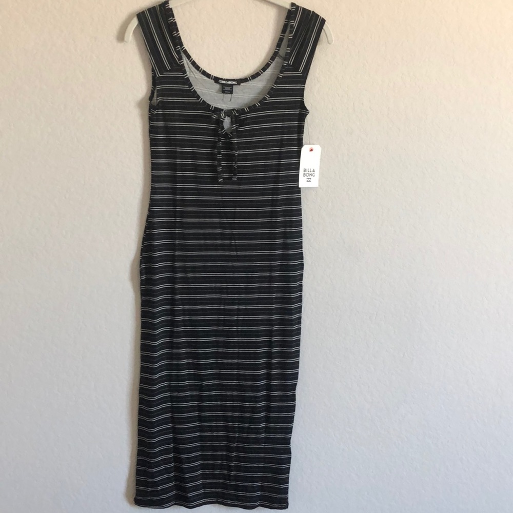 New! Billabong Share Alike Striped Midi Dress